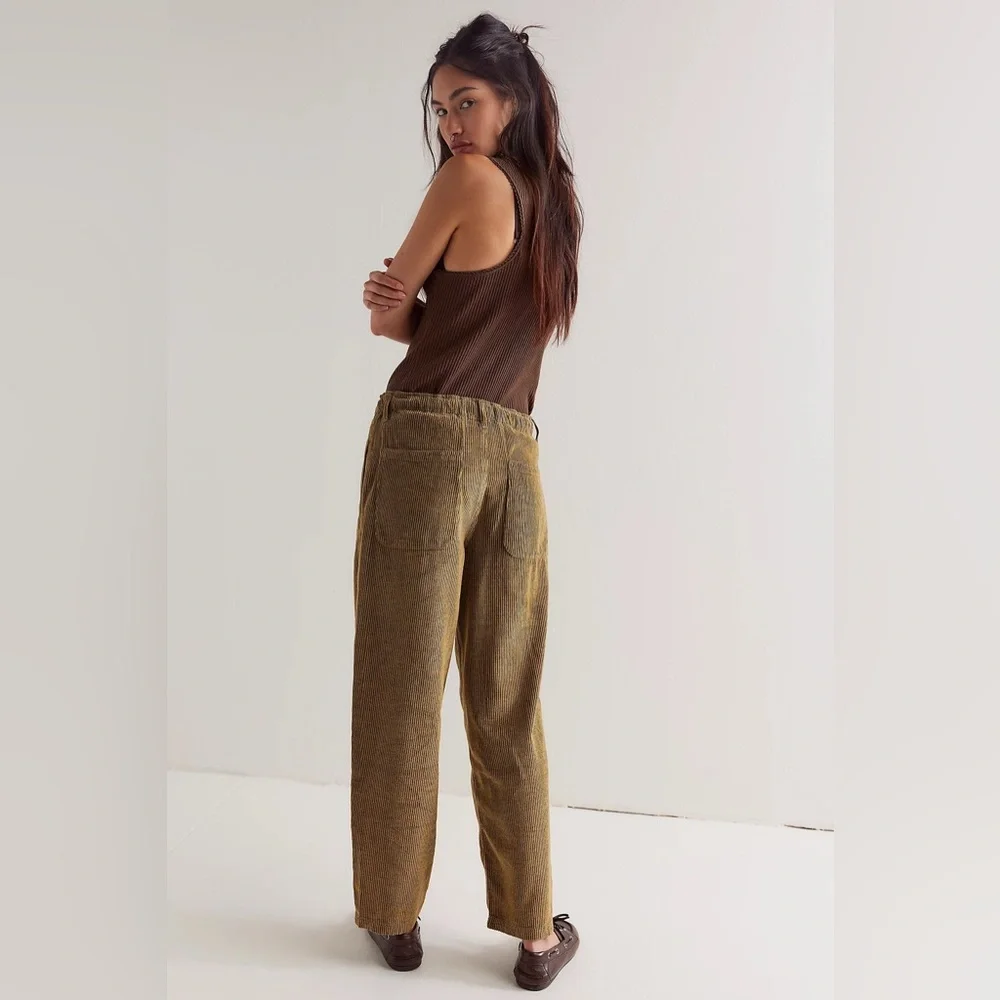 Free People We The Free Roscoe Cord Pull On Pants Color Bermuda Size XS - Picture 4 of 13